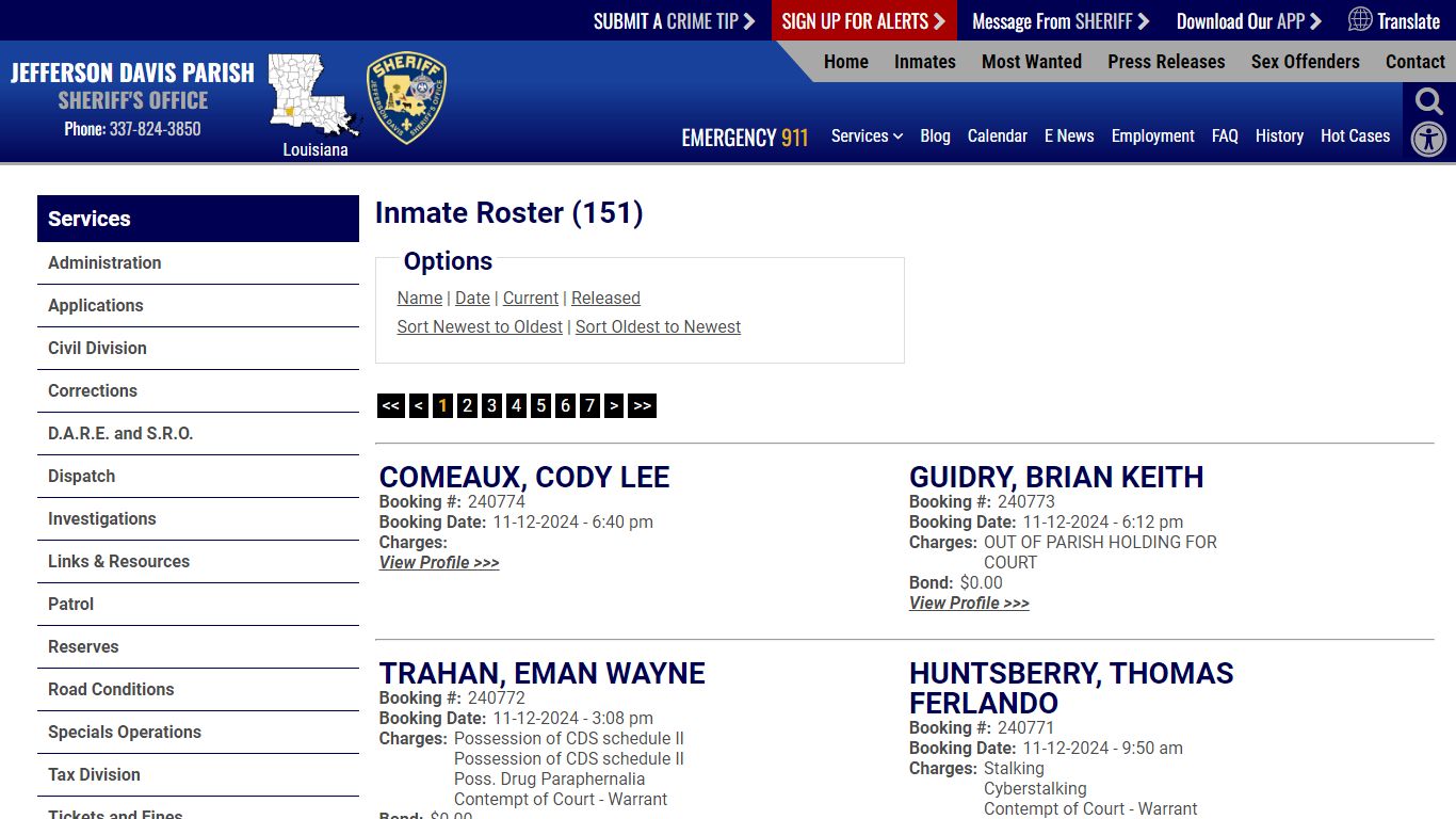 Inmate Roster - Current Inmates Booking Date Descending - Jefferson ...